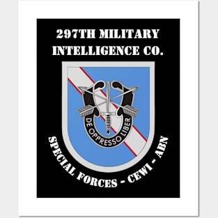 297th Military Intelligence Company - Special Forces (Deep Black) Posters and Art